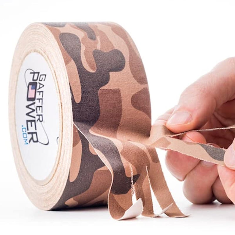 Gaffer Power Camouflage Tape, Premium Grade Gaffers Tape Desert Tan Camo Tape | Made in The USA | 2 Inch X 25 Yards | Heavy Duty | Non-Reflective | Water Resistant - Image 1